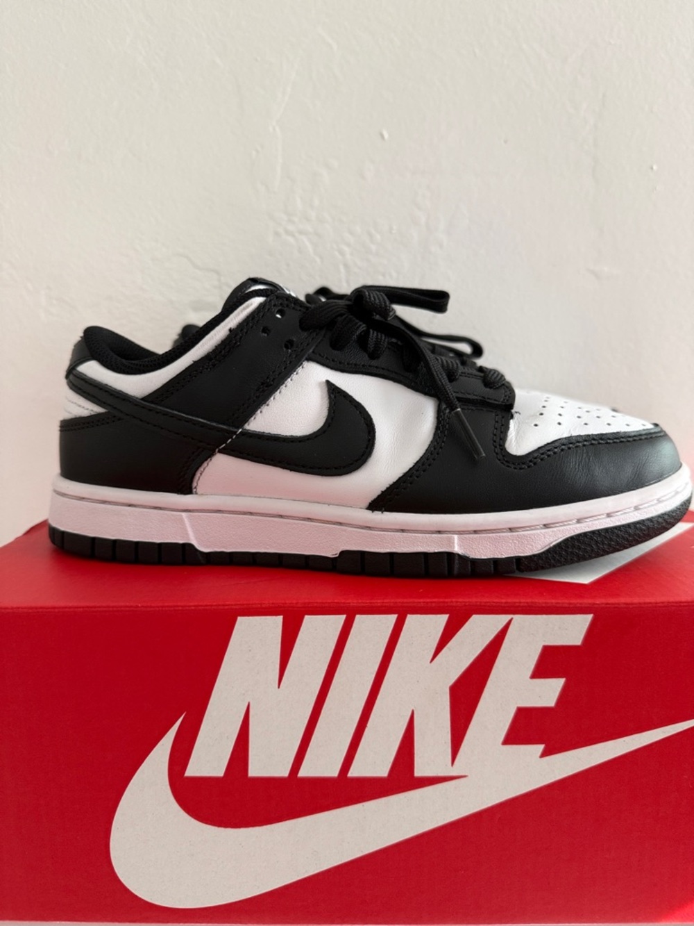 Nike Black and White Dunk Low Sneakers